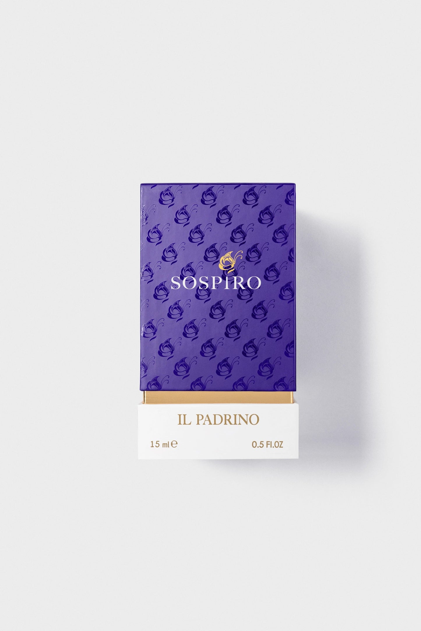 Purple packaging with 'Sospiro' branding on a white background