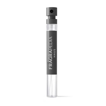 A small, clear perfume sample vial with a gray spray cap and gray label reading Nobile 1942 stands upright on a white background. It's the A' GRAZIA "SAN GENNARO, TAKE CARE OF IT!" Eau de Parfum, inspired by Neapolitan culture's blood miracle of San Gennaro.