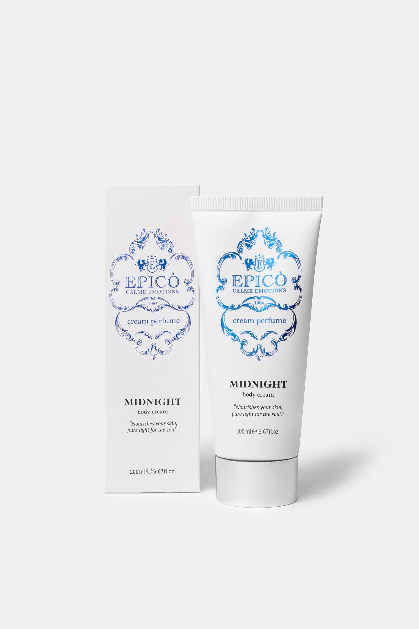 Two EPICO cream perfume tubes on a white background