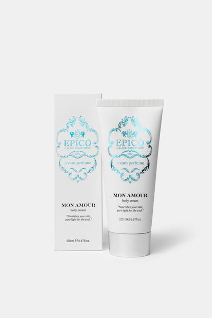 Two tubes of 'Mon Amour' cream perfume by Epi on a white background